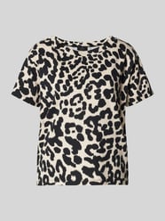 T-Shirt mit geripptem Rundhalsausschnitt von monari - 26