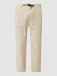 Relaxed fit joggingbroek van een mix van katoen en linnen van Esprit Wit - 7
