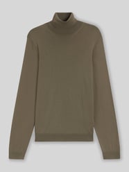 Regular Fit Rollkragenpullover aus reiner Schurwolle Modell 'MUSSO' von BOSS Beige - 12