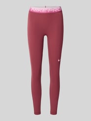 Slim Fit Sport-Leggings mit Logo-Print von Nike Bordeaux - 18
