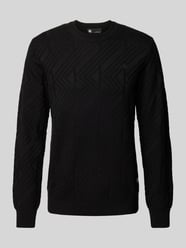 Strickpullover aus Viskose mit Strukturmuster von G-Star Raw Schwarz - 31