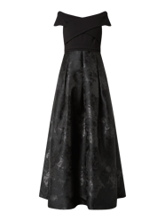 Off Shoulder Abendkleid mit Rockteil aus Brokat von Christian Berg Cocktail - 38