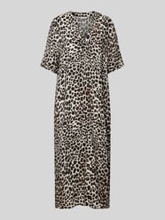 Midikleid mit Animal-Print Modell 'Joella' von B.Young Schwarz - 25