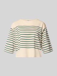 T-shirt o pudełkowym kroju z rękawem o dł. 3/4 od ROBE LÉGÈRE - 17
