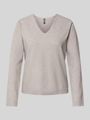 Regular Fit Strickpullover mit überschnittenen Schultern Modell 'BREE' von Pieces Beige - 40