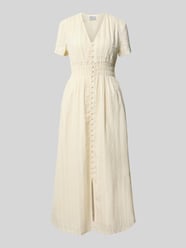 Midikleid mit V-Ausschnitt und Knopfleiste von Jake*s Studio Woman - 4