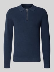 Sweter z dzianiny z kołnierzem z połami od MCNEAL - 25