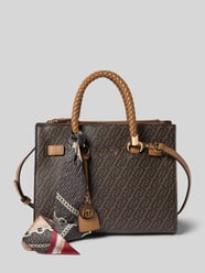 Handtasche mit Label-Applikation im Allover-Look von Liu Jo White - 6