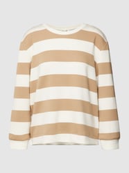 Longsleeve mit Streifenmuster von Christian Berg Woman Braun - 22