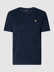 T-Shirt mit Logo-Badge Modell 'Towelling' von Lyle & Scott Blau / Türkis - 3
