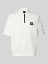 koszulka polo o kroju loose fit z wyhaftowanym logo od Armani Exchange - 7