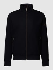 Gebreid jack met grof gebreide mouwen van bugatti Blauw - 39
