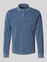 Regular Fit Poloshirt aus reiner Baumwolle mit Logo-Stitching von Marc O'Polo Blau - 39