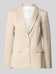 Slim Fit Blazer aus Viskose-Mix mit Pattentaschen von COMMA Beige - 26