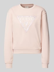 Sweatshirt mit Label-Stitching Modell 'PYTHON' von Guess Rosa - 16