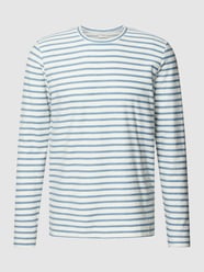 Longsleeve mit Streifenmuster von NO EXCESS Blau - 15