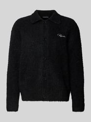 Cardigan van effectgaren met labelstitching van Pegador - 8