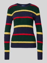 Sweter z dzianiny z wyhaftowanym logo model ‘JULIANNA’ od Polo Ralph Lauren - 2