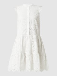 Jurk van broderie anglaise  van Rosemunde Wit - 39