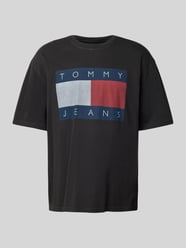 T-Shirt mit Label-Print von Tommy Jeans Schwarz - 34