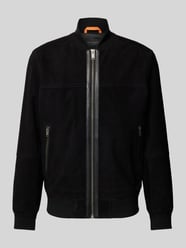 Kurtka o kroju regular fit z naturalnej skóry koziej model ‘JOHICE’ od BOSS Orange - 48