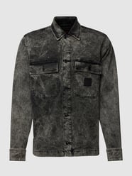 Jeansjacke mit Label-Detail Modell 'Lovvo' von BOSS Orange Grau - 1