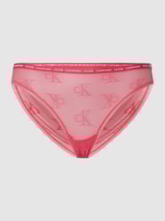 Figi z półprzezroczystego materiału model ‘BIKINI’ od CK One Fuksjowy - 10