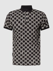 Poloshirt mit Allover-Muster von Karl Lagerfeld Schwarz - 8