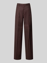 Broek van linnenmix met persplooien model 'CARLA' van GUESS - 3