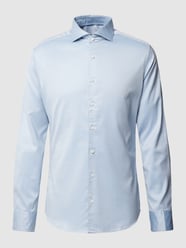 Slim Fit Premium Shirt mit Haifischkragen von Eterna Blau - 1