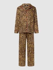 Pyjama mit Animal-Print Modell 'NOTCH COLLAR LONG PAN' von Lauren Ralph Lauren Weiß - 10