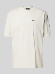 Oversized T-Shirt mit Label-Print Modell 'LOGO' von Pegador Beige - 11