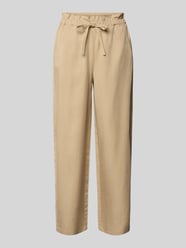 Wide Leg Joggpants aus Lyocell-Leinen-Mix von Marc O'Polo Beige - 3