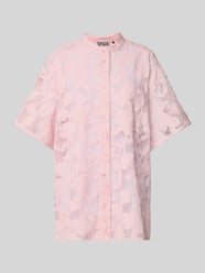 Oversized overhemdblouse in semi-transparant design, model 'HOK' van Essentiel Antwerp Fuchsia - 20