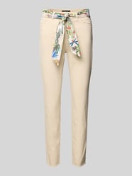 Jeans met stoffen riem van Marc Cain Beige - 29