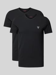 T-Shirt mit Logo-Print Modell 'CALEB' von Guess Activewear Schwarz - 29