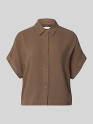 Bluzka z mieszanki wiskozy i lnu, krój regular fit, model 'VIVA' od Selected - 4