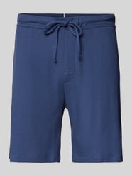 Regular Fit Sweatshorts mit Strukturmuster von Christian Berg Men Blau - 31