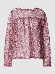 Bluzka z kwiatowym wzorem model ‘Salva’ od Saint Tropez Różowy - 4