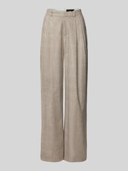 Flared Stoffhose mit Glencheck-Muster von Drykorn Braun - 19