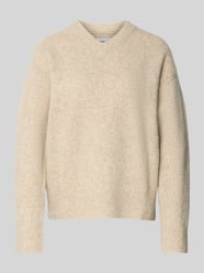 Sweter z dzianiny z prążkowanymi wykończeniami model ‘SAMELODY’ od Samsøe Samsøe - 14