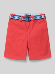 Bermudy z bawełnianej mieszanki w kroju regular fit model 'BEDFORD' od Polo Ralph Lauren Kids - 46