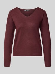 Regular fit pullover met V-hals, model 'RICA LIFE' van Only Bordeaux - 41