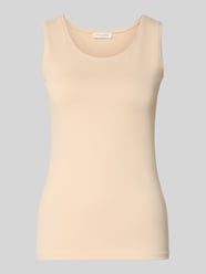 Top w kroju slim fit z okrągłym dekoltem od Christian Berg Woman - 2