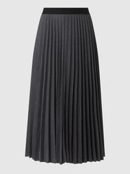 Midirok met plissévouwen van Esprit Grijs / zwart - 18