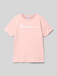 T-shirt z czystej Bawełny od Champion Fuksjowy - 37