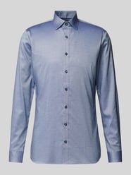 Super Slim Fit Business-Hemd mit Kentkragen von OLYMP No. Six Blau - 32