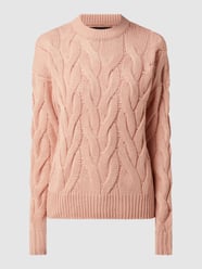 Pullover mit Zopfmuster Modell 'Nova' von Vero Moda Pink - 9