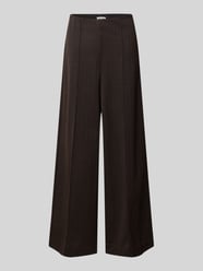 Wide leg stoffen broek met vaste persplooien, model 'KATE' van ICHI - 14