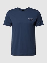 T-Shirt mit Logo-Detail von Emporio Armani Blau - 27